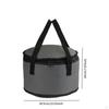 Insulated Food Bag Foldable Reinforced Handles Reusable Delivery for Hiking Barbecue