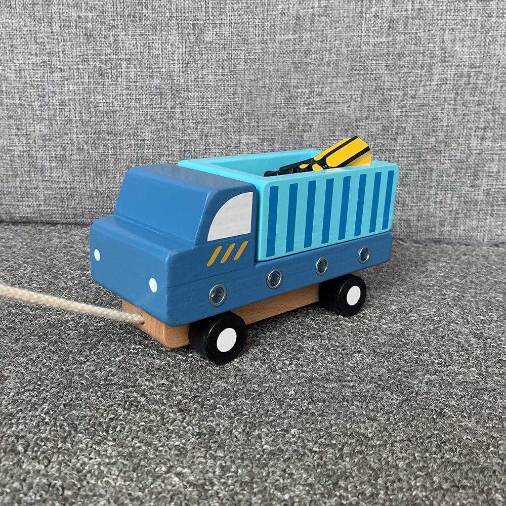 Children's Early Education Simulation Toolbox Play House Screw Toys Hands-on Busy Truck Trailer