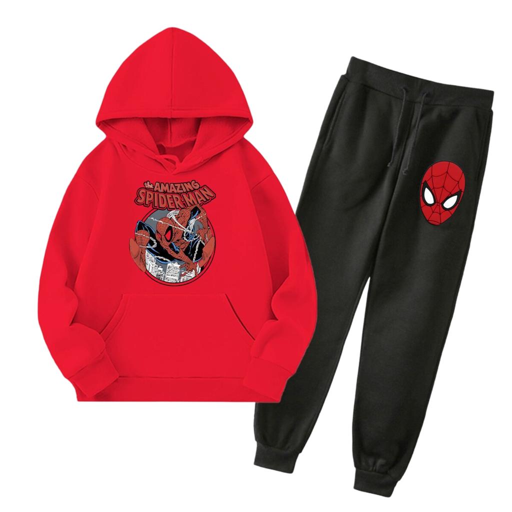 Kids Hoodie and Sweatpants Set Graphic Print with Pockets for Boys and Girls