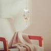 Flame Moon Brass Pendant Crystal Wind Chime Sun Catcher Ornament for Home and Garden