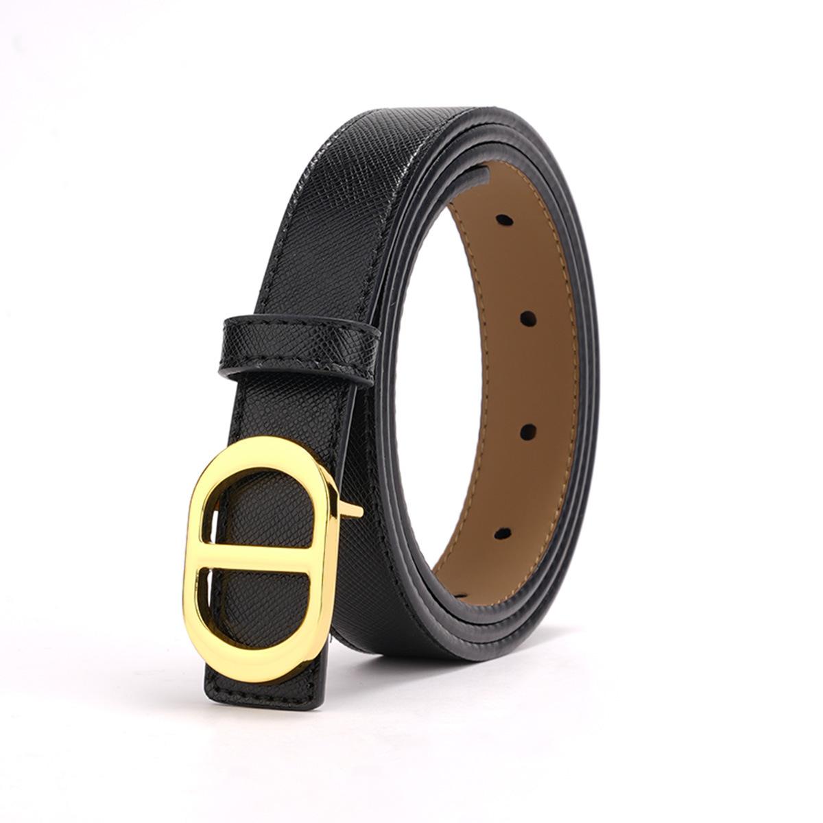 

Smooth Buckle Women s Genuine Leather Belt Two-color Dual-purpose Versatile Decorative Jeans Trousers Cowhide Belt Women s Belt 105cm