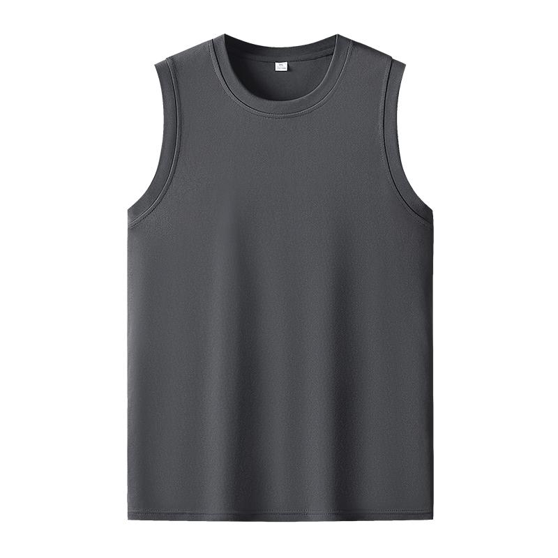 2025 New Summer T-shirt Vest Men's Round Neck Casual Large Size