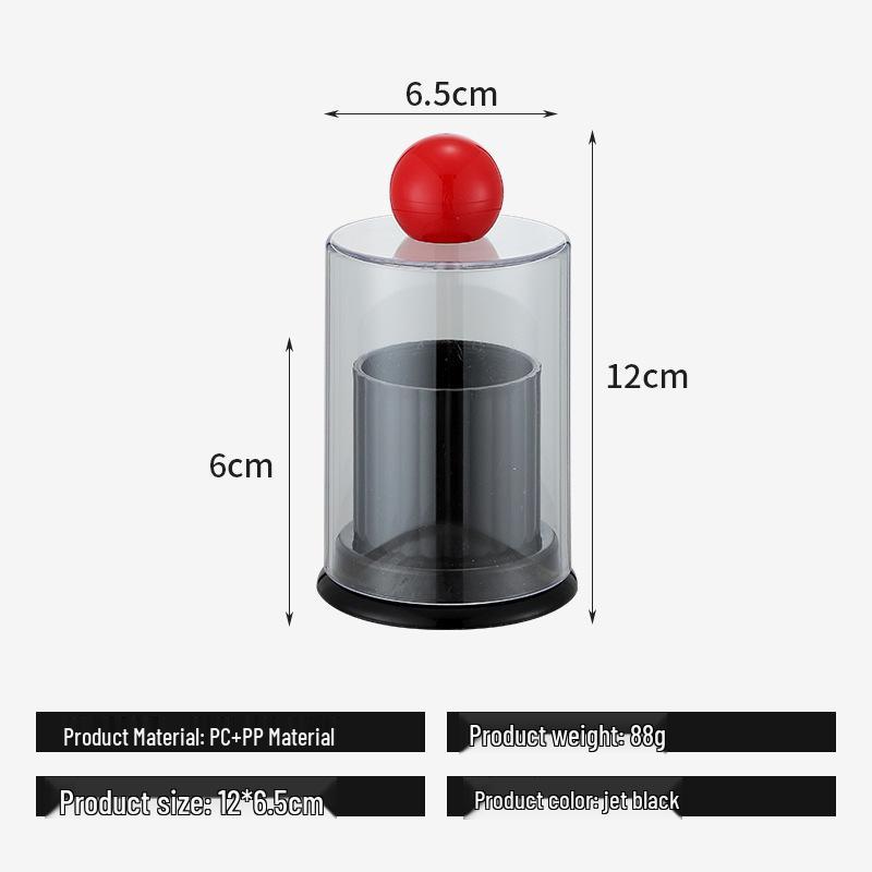Elegant Round Ball Handle Toothpick & Cotton Swab Holder