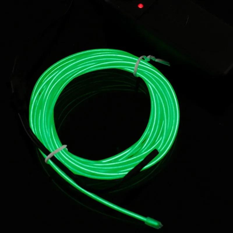 1M/2M/3M/4M/5M Multicolor LED Atmosphere Car Interior Flexible Neon LED Decorative Light EL Wiring Neon Strip For Auto DIY Party