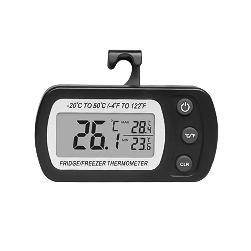Fridge Thermometer With Hook Anti-Humidity Refrigerator Freezer Electric LCD Display Digital Thermometer Temperature Monitor