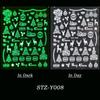 Adhesive Decals Nail Art Slider DIY Manicure Nail Sticker 3D Luminous Christmas White Snowflakes