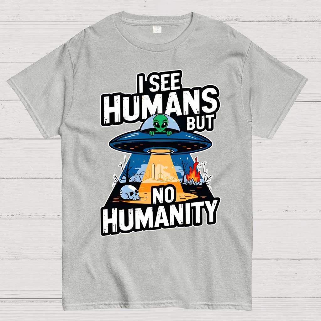 I See Humans But No Humanity Cotton Summer Casual Cool Loose T-Shirt