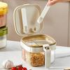 Seasoning Box With Lid And Spoon, 4 Compartment Spice Pots With Handle, Home Kitchen Condiment Jars For Sugar Salt Pepper
