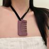 Multifuntional Comb Pendant Necklace with Adjustable Cord Suitable for Fashion Enthusiasts and Unique Style Seekers