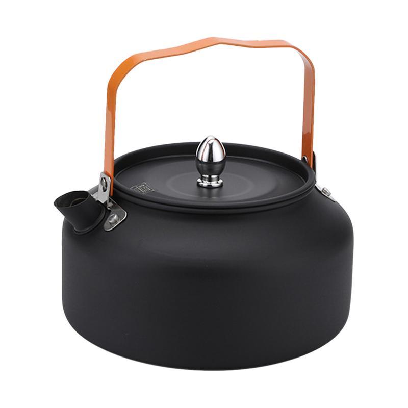 Portable Camping Kettle 1.6L Outdoor Teapot Kettle Coffee Pot 304 Stainless Steel Water Pot Campfire Kettle Camping Accessories