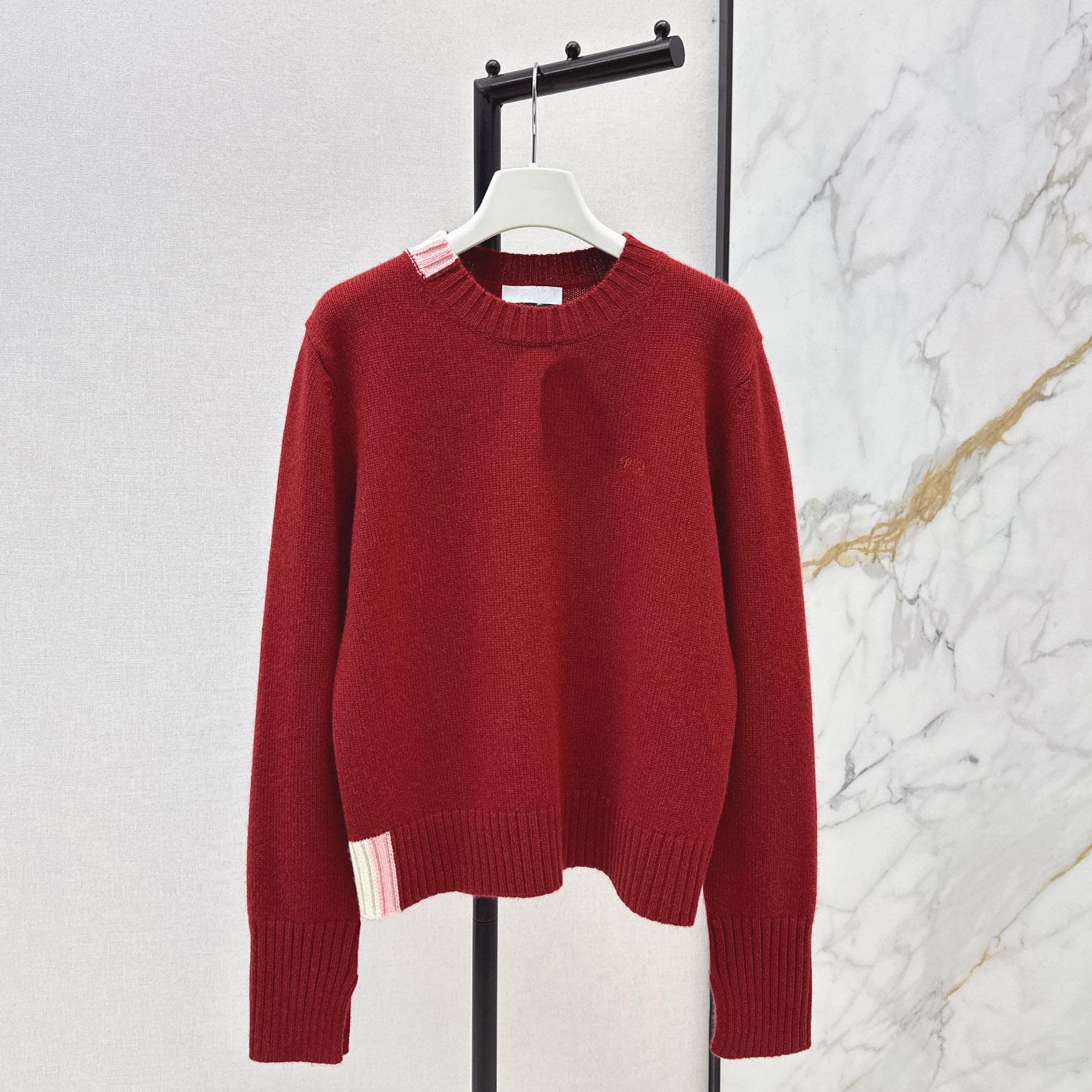 Nanyou Shenzhen 2026 spring red round neck long sleeve cashmere knitted sweater female creative straight playful age reduction S красный