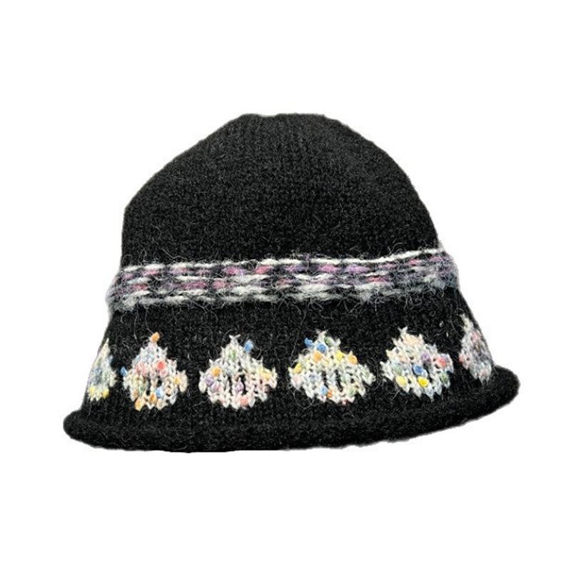 Early Winter Presbyopia Wool Pot Hat Knitted Hat Handmade Bag Head Literary Face Small Knitted Hat New Trend