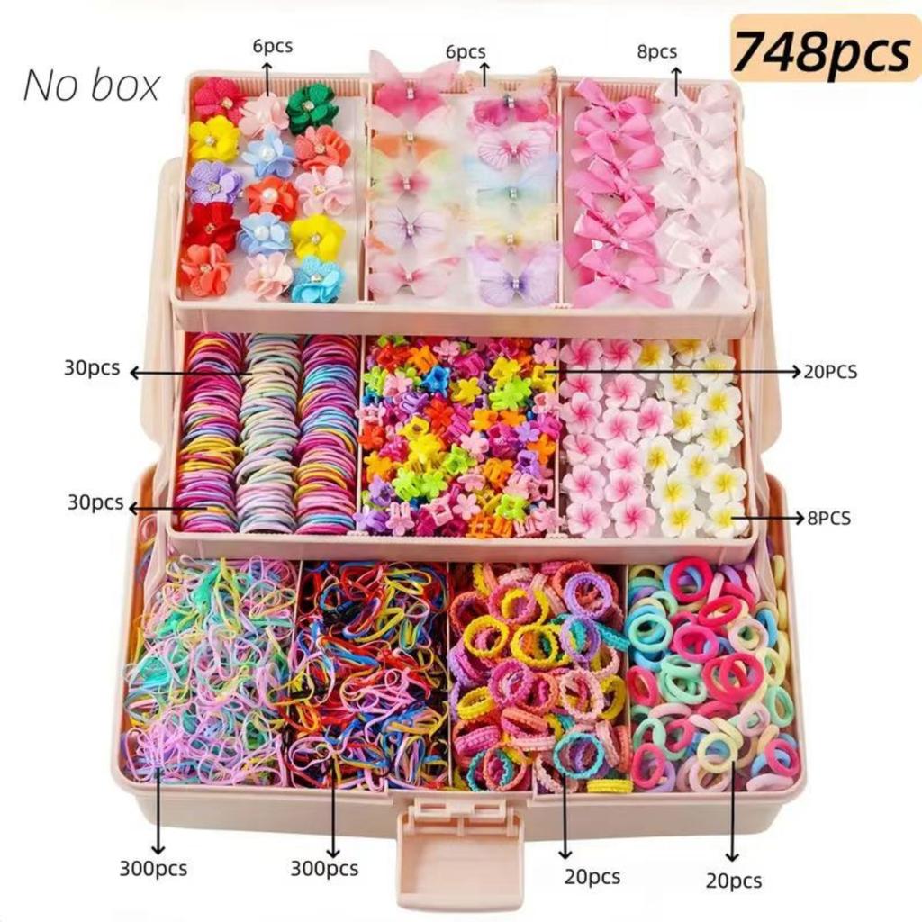 Girls Hair Accessories Set - Princess Hair Clips, Bows, Headbands, Ponytail Holders, Clips for Toddler Baby Daily Use Gift Box