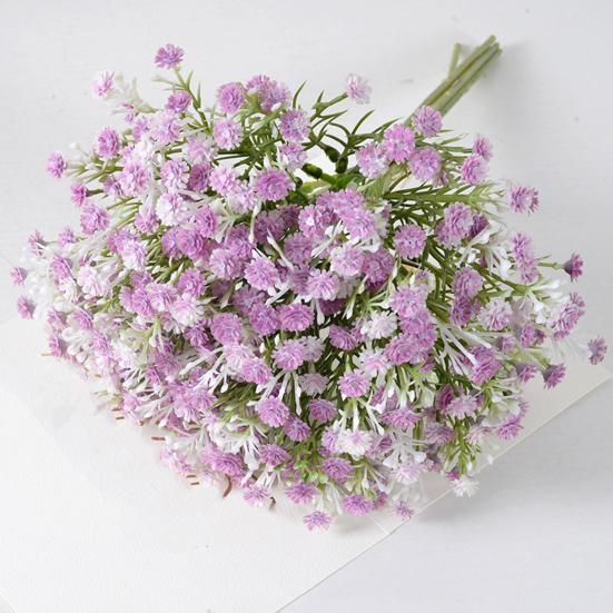 7 Bundles Baby's Breath Artificial Flower Faux Silk Gypsophila Flower Bouquet for Wedding