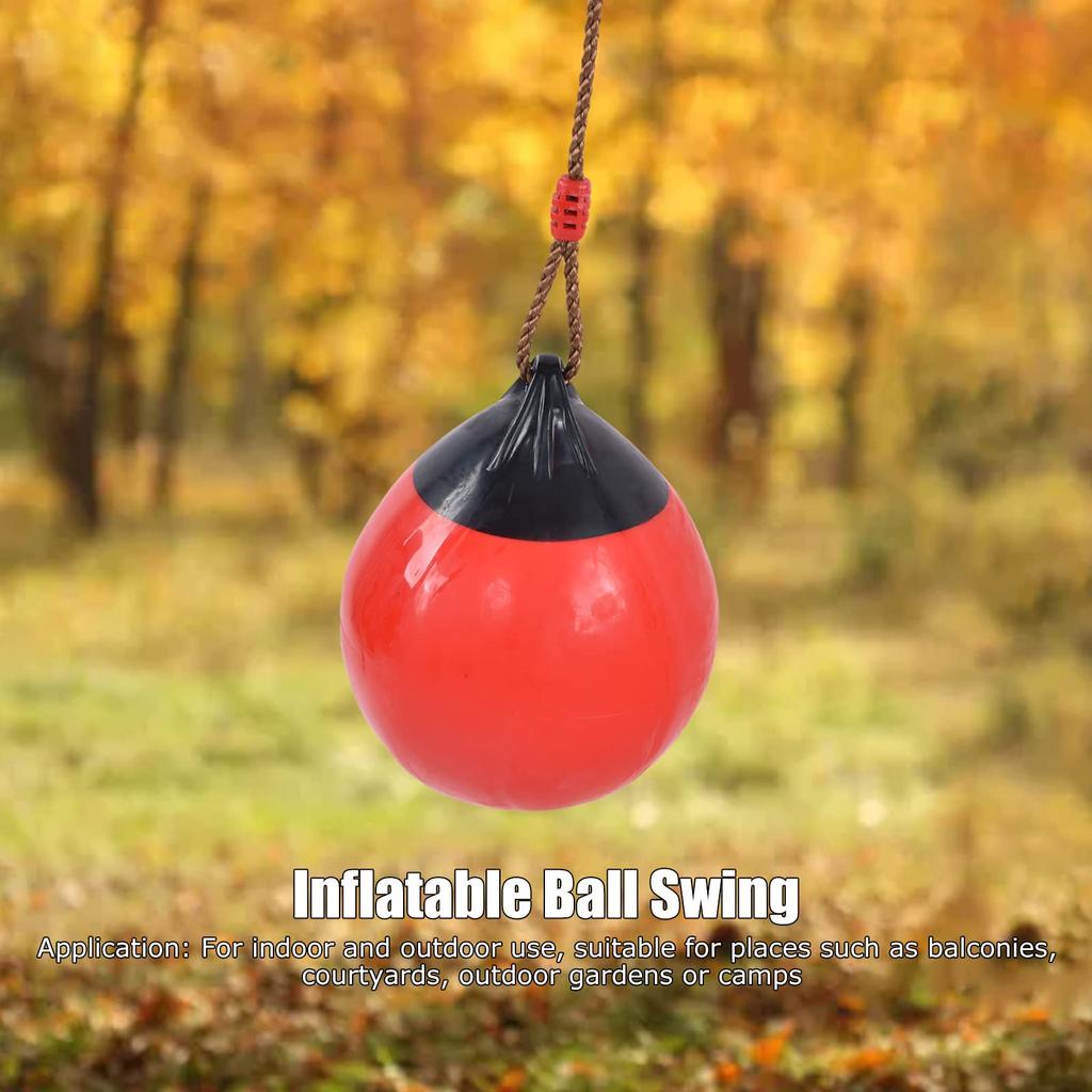 TOPINCN Inflatable Ball Swing with Hanging Rope and Chain, 29cm, for Indoor and Outdoor Use, Garden, Kids and Adults, Outdoor Playground, Park