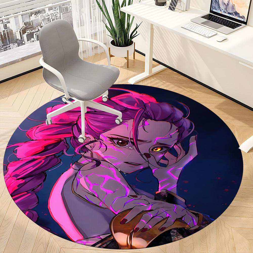 1PC KPop Demon Hunters Office Round Area Rug Suitable For Office, Under Office Chairs Bedroom Living Room Home Decor, Room Deco T1224008