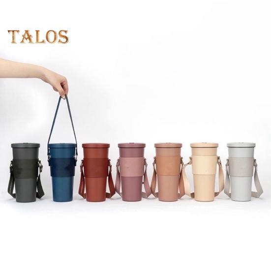 Cup Cover with Handle Hand-Carrying Faux Leather Durable Coffee Cup Holder Hanging Strap Daily Use