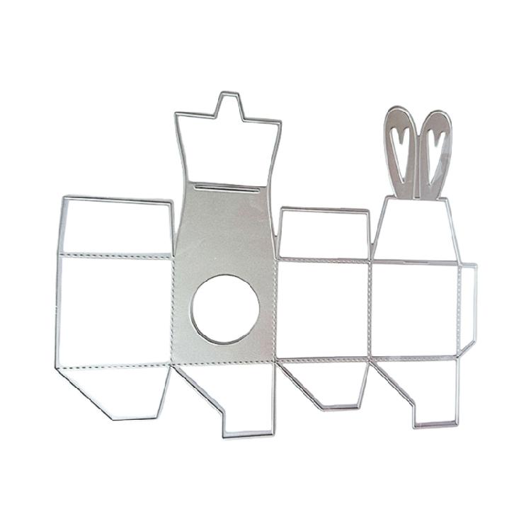 

Bunnies Ear Box Cutting Dies Scrapbooking Stencils Carbon Steel Die Cut Templates for Card Making Packaging Decoration 1