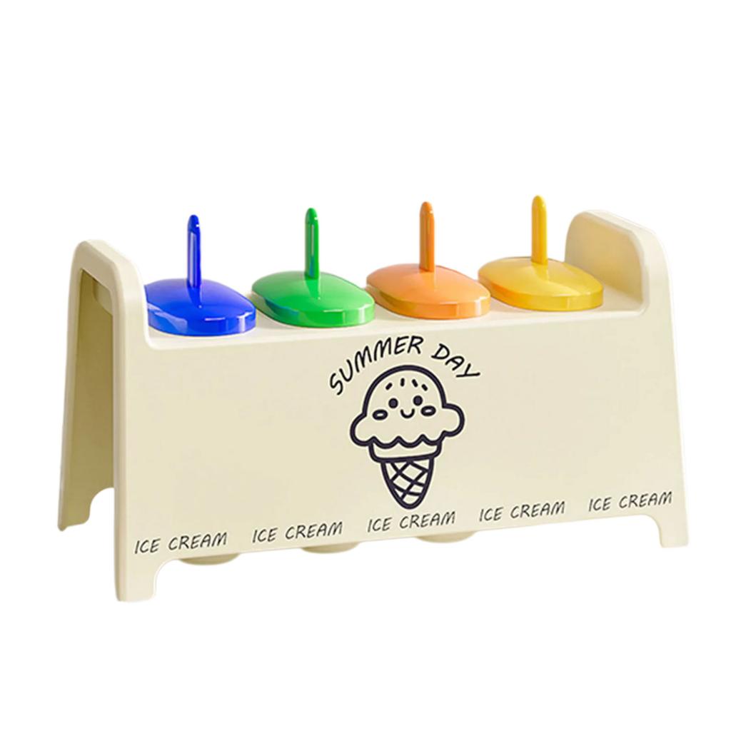 BPA Free Plastic Ice Cream Molds Fruit Juice Popsicle Mold for Homemade Popsicles with Easy Release and Colorful Sticks