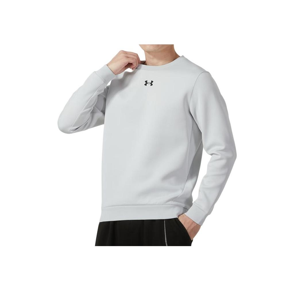 Under Armour Logo Print Casual Sport Crew Neck Sweatshirt Men Tops Grey 23600306-009