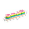 Forma Geometrica Colore Puzzle di Legno per Bambini Giocattoli Montessori per Bambini Giocattolo Educativo per l'Apprendimento Puzzle 3D Blocchi Giochi di Abbinamento