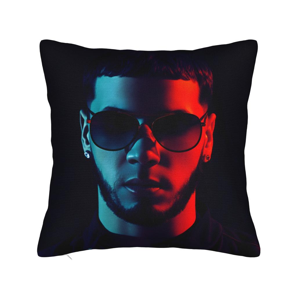 Puerto Rican Rapper A-Anuel AA Pillowcases  Retro Trendy Pillow Case For Sofa Car Home Decor Soft Pillow Cover