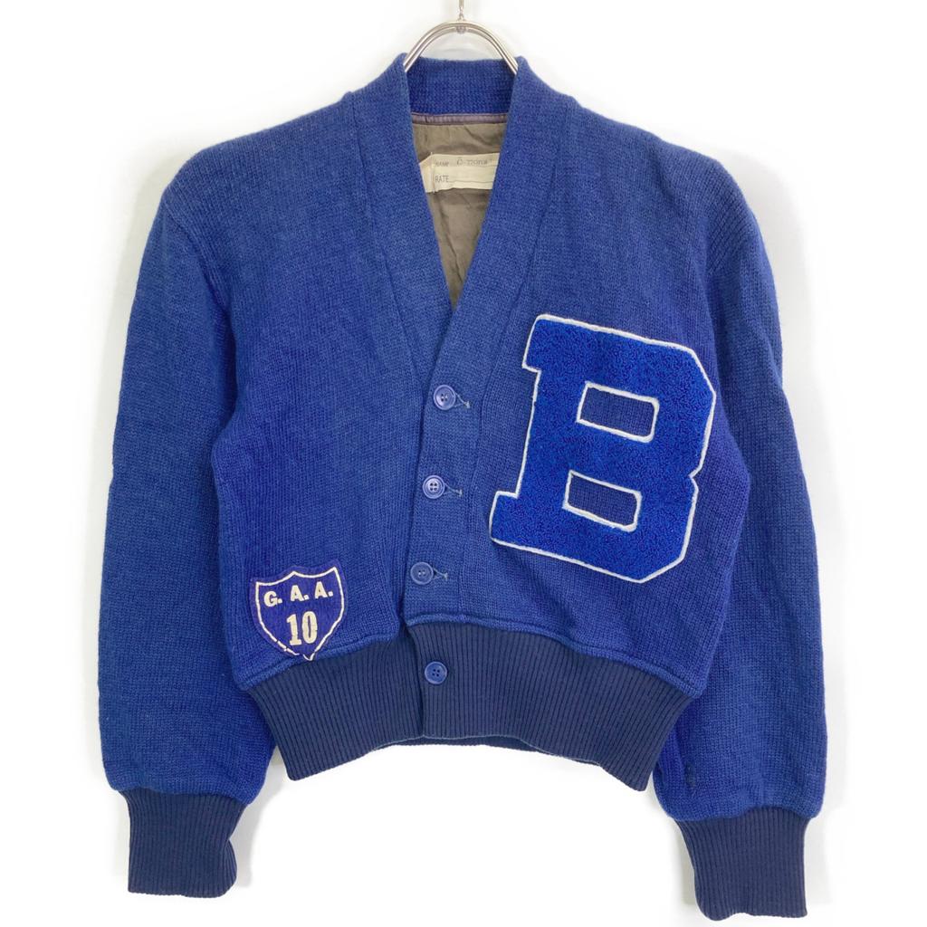 77circa Blue USED Remade Patch Knit Cardigan Tops blueUsed