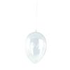 2-part Plastic Egg 14 Cm Crystal