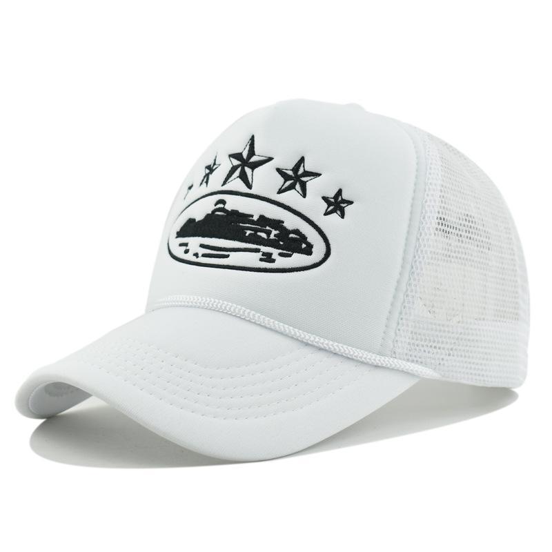 Devil Island American Style Street Retro Embroidered Baseball Cap Men'S Truck Hat Breathable Casual Adjustable Polyester Fiber