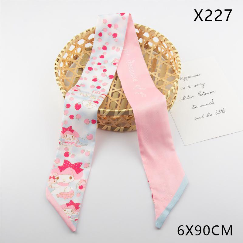 Versatile Vintage Silk Scarf: Hair Tie, Headband, Bag Accessory