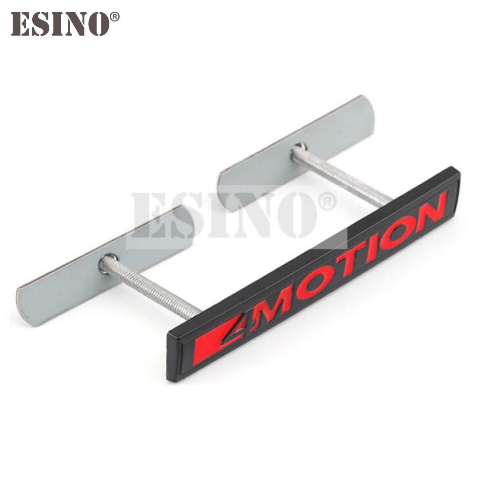 Car Styling 4Motion 3D Rear Trunk Fender Grill Metal Chrome Zinc Alloy Emblem Badge Decal for Volkswagen Golf R Tiguan Touareg