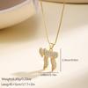 Nidin New Trendy Jewish Hebrew Letter Chain Pendant Necklace For Women Copper Cubic Zirconia Religious Style Link Jewelry Gift