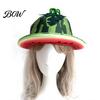 Playful Summer Beach Hat Watermelon Party Hat, Wide Brim Sun Visor for Costume Parties, Decorative Fruit Pattern Lightweight Elastic Unisex
