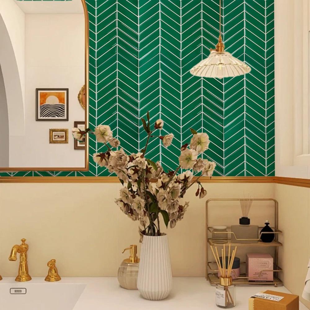 Self-adhesive Peel and Stick Backsplash 10" x 10" Stick Tile Wallpaper  for Kitchen Bathroom