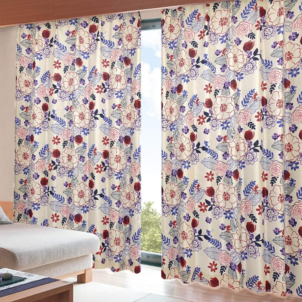 Disney Blackout Curtains Mickey 140 Sizes Available 100 x 200cm x 2 Panels 100 x 200cm [Curtains Kurenai] "Japonesque & Minnie" Size (Width) (Length)