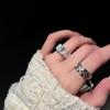 High-End Zircon Cross Ring with French Style for Female Students