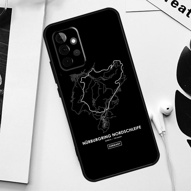 Motor Sport Nurburgring F1 Car Case For Samsung Galaxy A34 A54 A14 A13 A23 A33 A53 A12 A22 A32 A52 A51 A71 Phone Cover