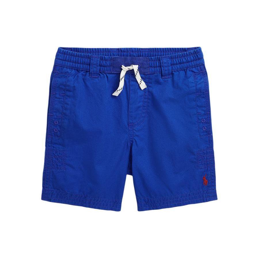 

Polo Ralph Lauren SS24 Solid Color Pony Embroidered Drawstring Straight Leg Casual Shorts Kids shorts Blue CWPOSHOY4G20104-401 S
