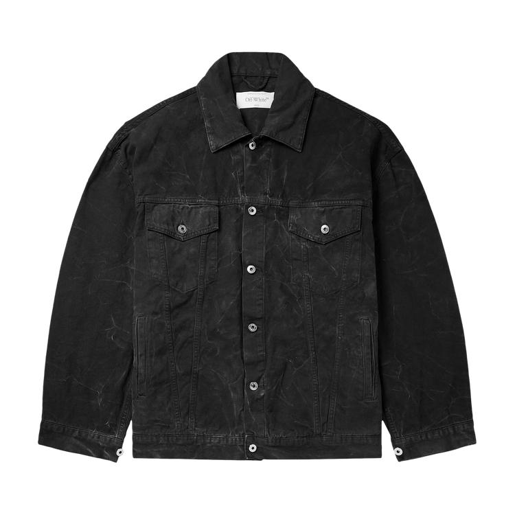 

Off-White джинсовая куртка черная мужская верхняя одежда OMEV015F23FAB0011000 M