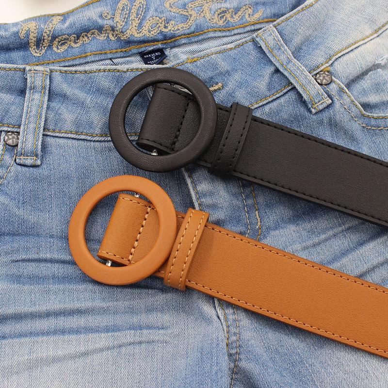 Stylish Pu Women's Waist Belt With Smooth Buckle For Fashionable Casual Look In Five Colors