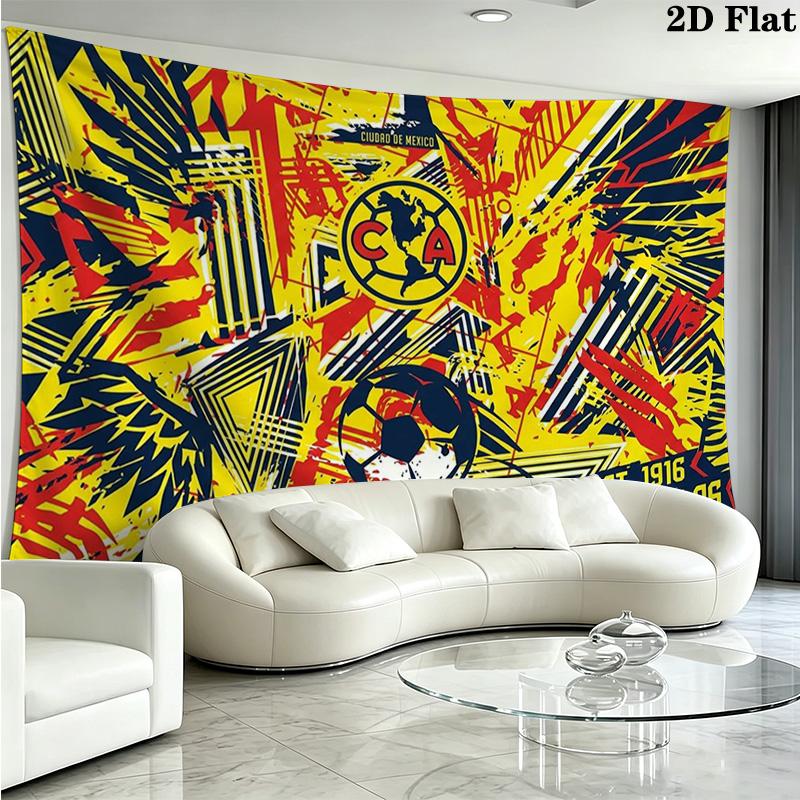 Club América Logo Wall Tapestry Aesthetic Wall Hanging Printed Fabric Blanket Decorative Tapestries for Bedroom Living Room Home Decor