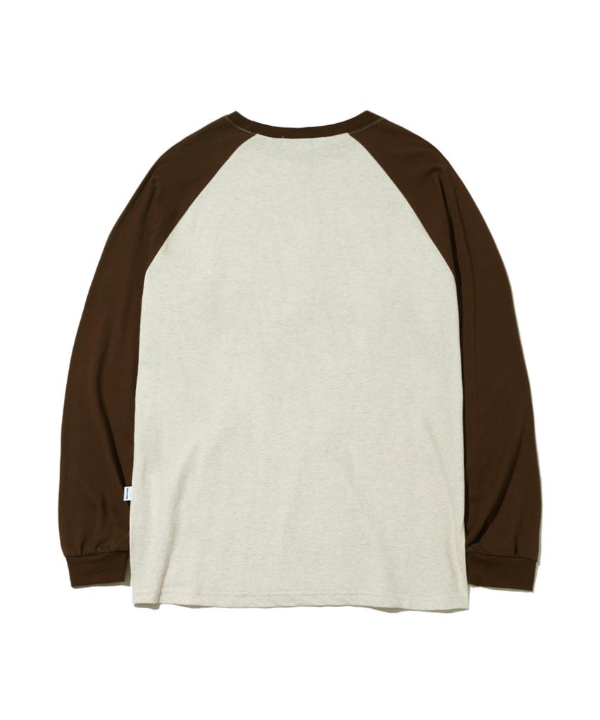 ESCAPEFROM Brick Heart Crew Collection Print Long Sleeve Brown