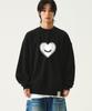GRAVER [Unisex] Dot Silhouette Heart Sweatshirt_Black
