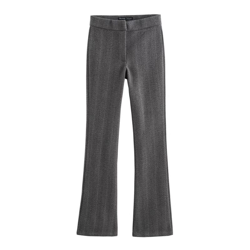 Kaslead New Arrival Women's Fashion Style Fashion Herringbone Twill Outwear Casual Pants 4387268