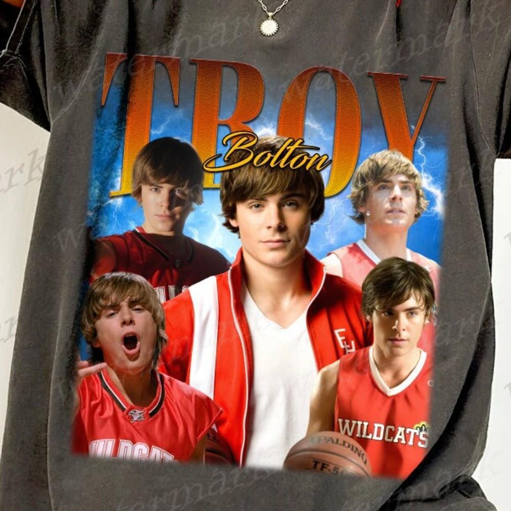Troy Bolton Vintage TShirt Zac Efron Merchandise Zac Efron Sh Unisex T-Shirt S