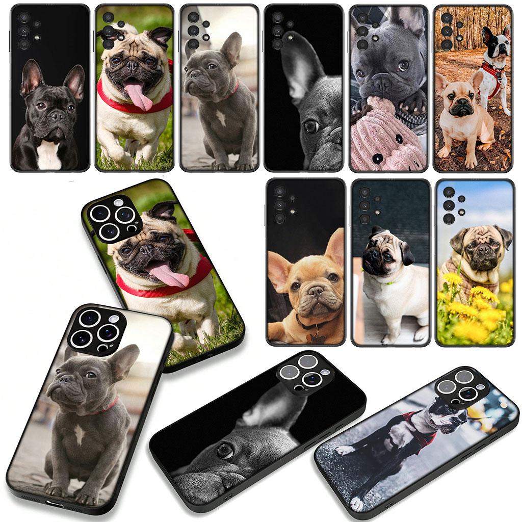 Für Motorola Moto G04 G13 G14 G22 G23 G20 G32 G34 G35 G64 G82 G84 G53 G60 G72 E14 E15 E13 Handyhülle Haustier Frankreich Hund Bulldogge