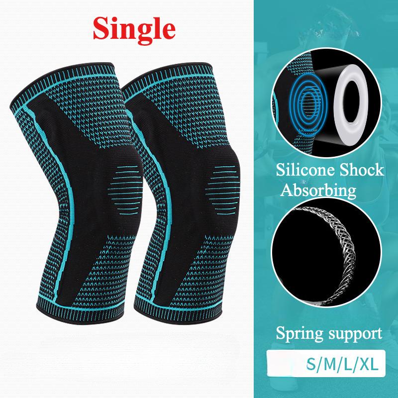 Zewnętrzne artykuły sportowe koszykówka sportowe nakolanniki męskie silikonowe rowerowe do biegania nylonowe ochraniacze na nogi ochraniacze przed uderzeniami
