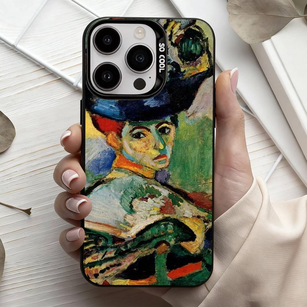 

H-Henri M-Matisse Art PaI Phone Case For iPhone17,16,15,14,13,12,11 Plus,Pro Max Candy Silver Plated Inside Cover iPhone14Plus