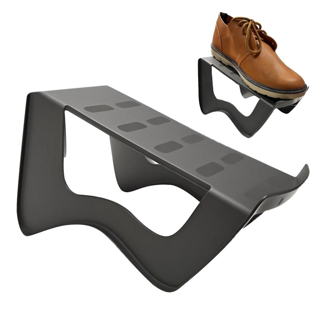 Shoe Slots Shoe Stack Stackable Double-Layer Non-Slip Holder Storage For Entryway Door Garage Dorm Wall Bed