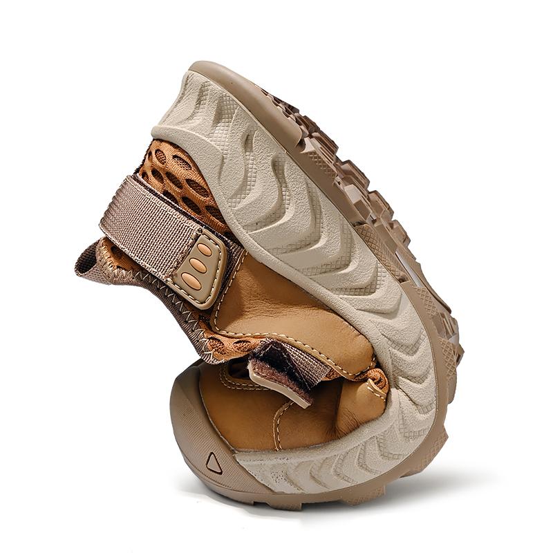 Summer Shoes New Sandals Handmade Mesh Leather Breathable Sandals 38-46